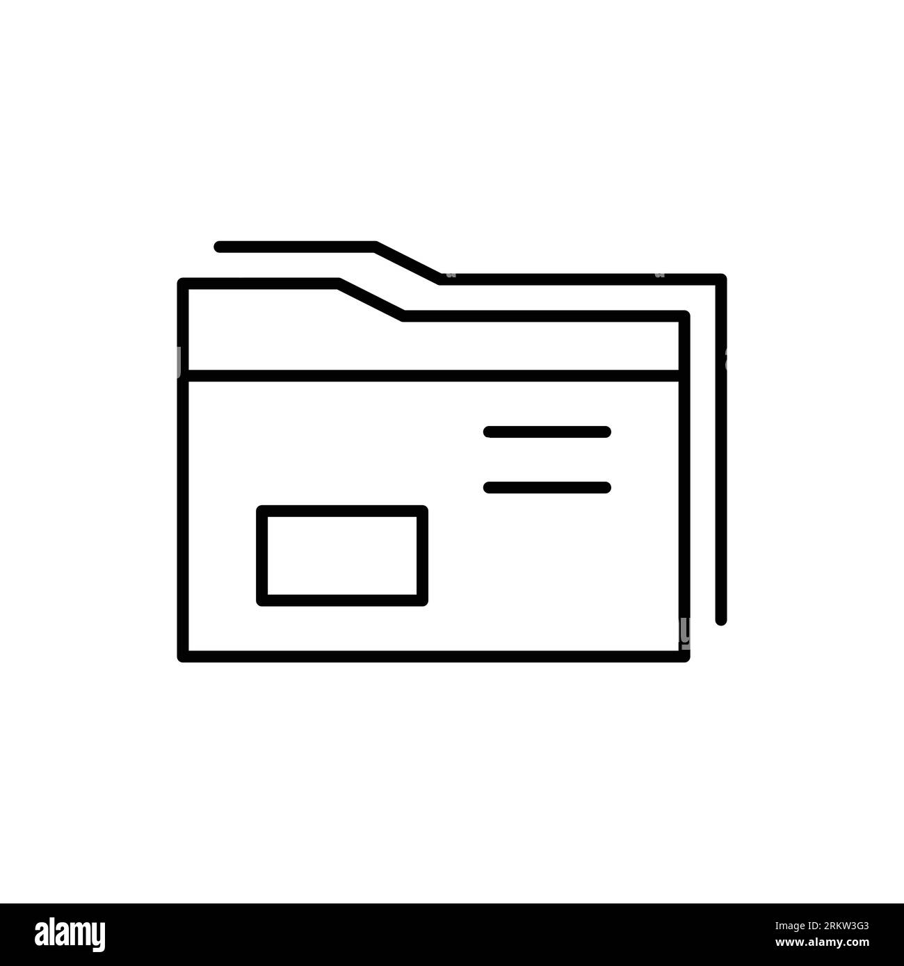 Document icon isolated on white background. Folder symbol modern ...
