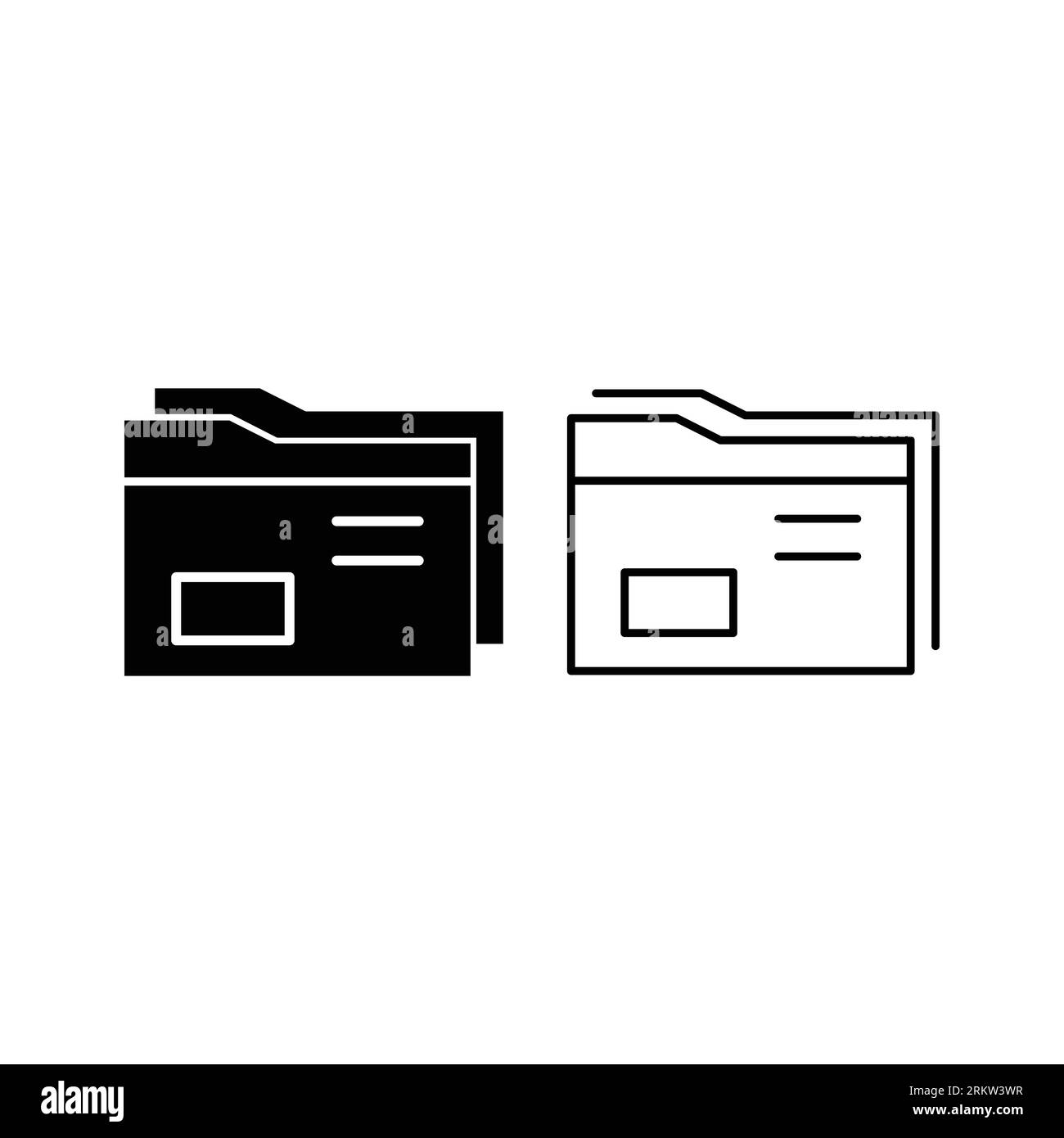 folder icon vector design element, on white background Stock Vector ...