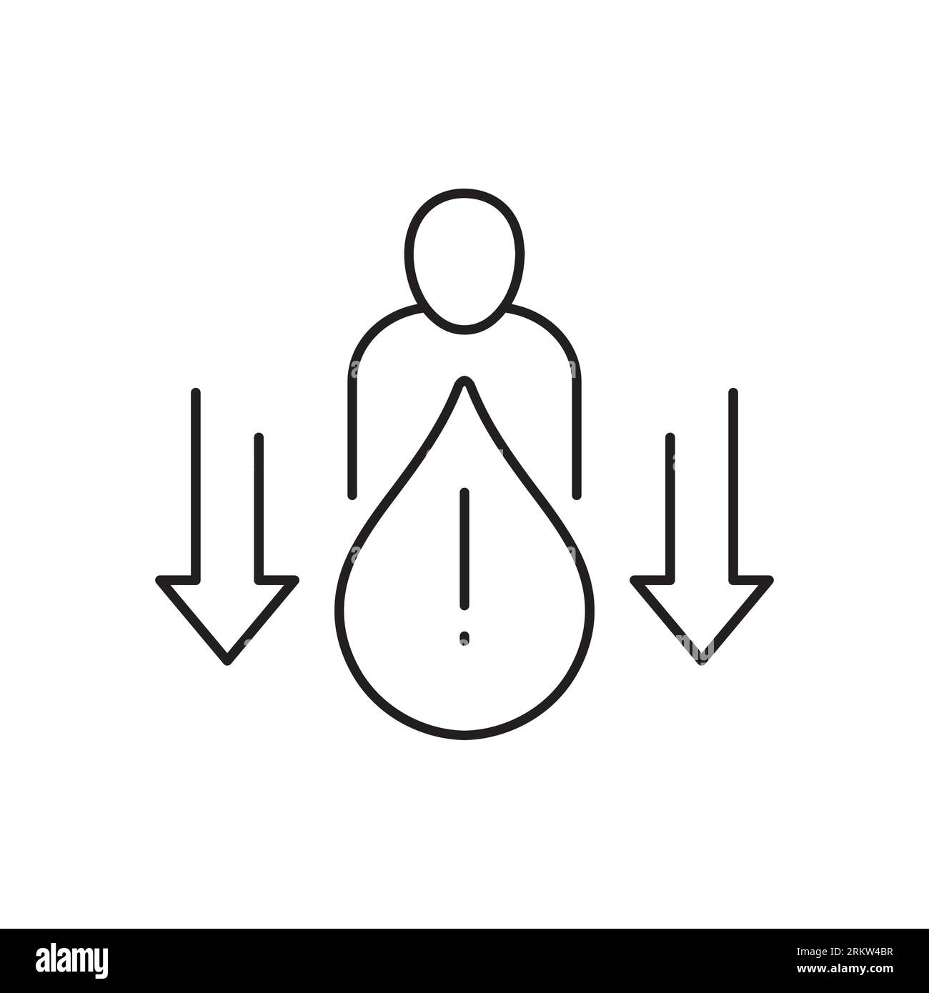 rehydrate line icon on white Stock Vector