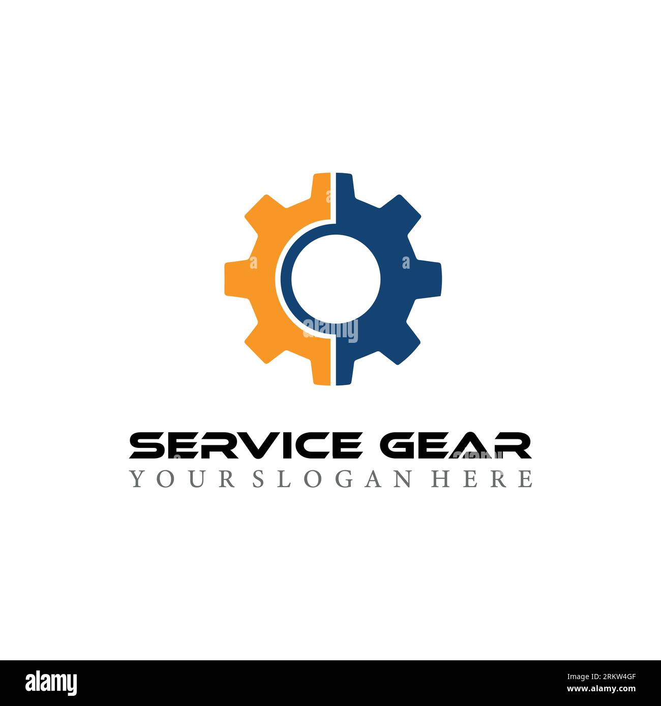 modern gear service logo, icon, symbol, vector illustration Stock