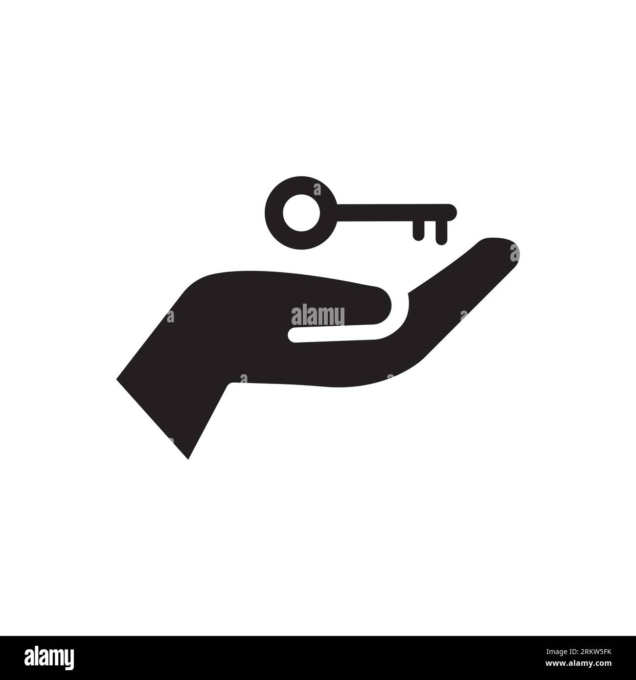 Hand with a key. Vector icon Stock Vector Image & Art - Alamy