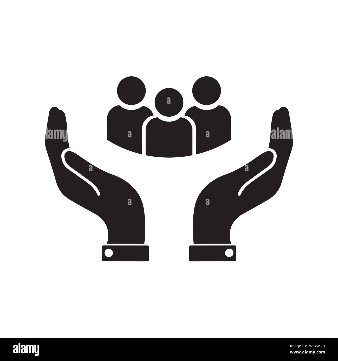 Customer service icon in modern flat style design. Vector illustration ...