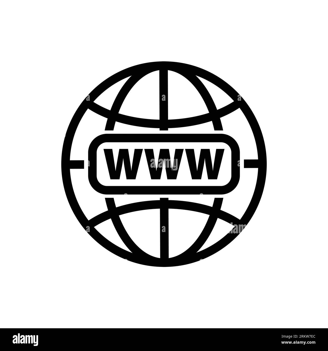 Website Icon. Vector www icon. Click to go to website or internet art icon for apps and websites perfect for all project. Stock Vector