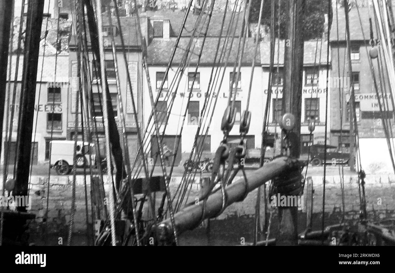 Brixham quayside, Devon, probably 102s Stock Photo Alamy