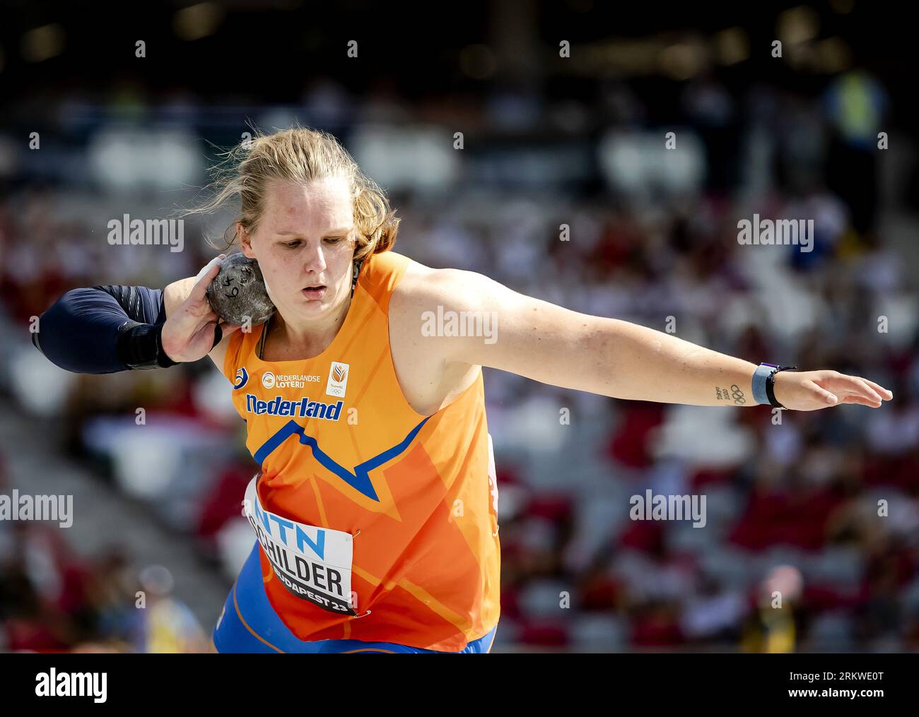 BUDAPEST Jessica Schilder In Action During The Shot Put During The budapest-jessica-schilder-in-action-during-the-shot-put-during-the