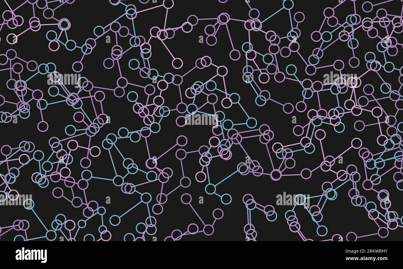 Abstract artificial intelligence structure on black background ...
