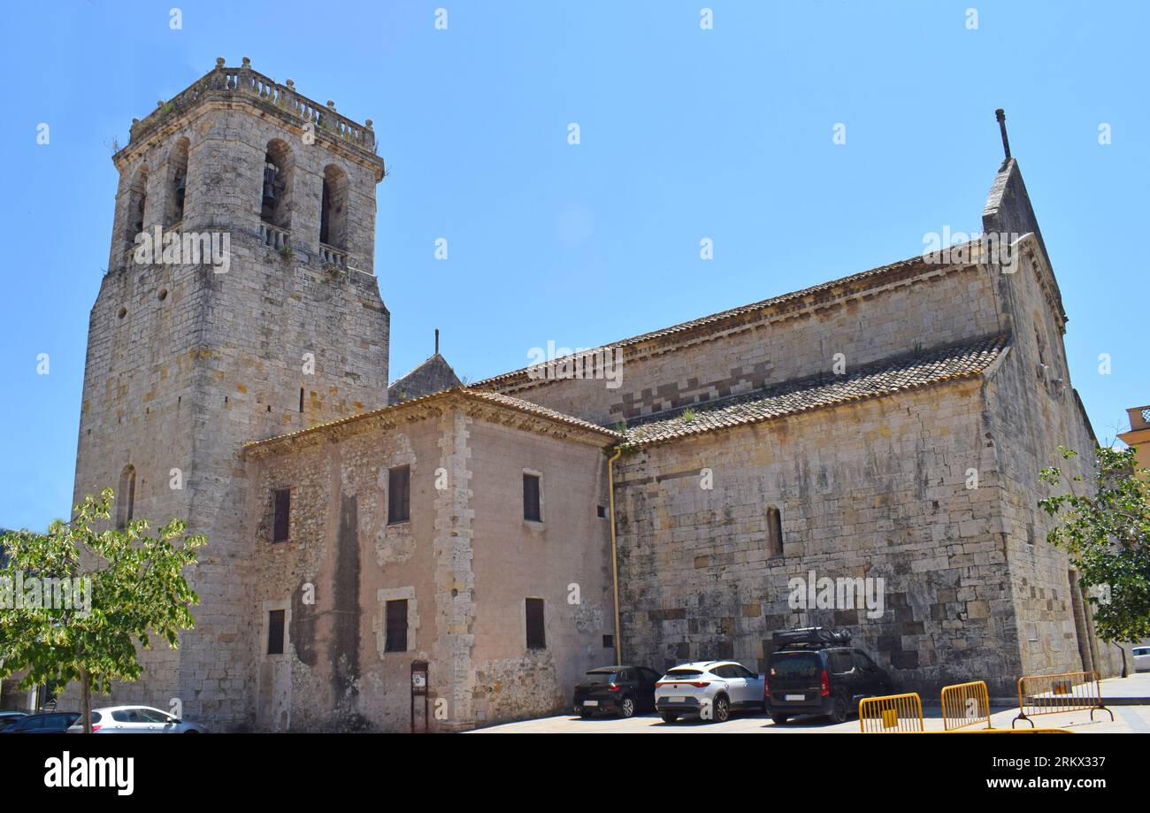 Monastery of San Pedro de Besalú, Girona Catalonia Spain Stock Photo