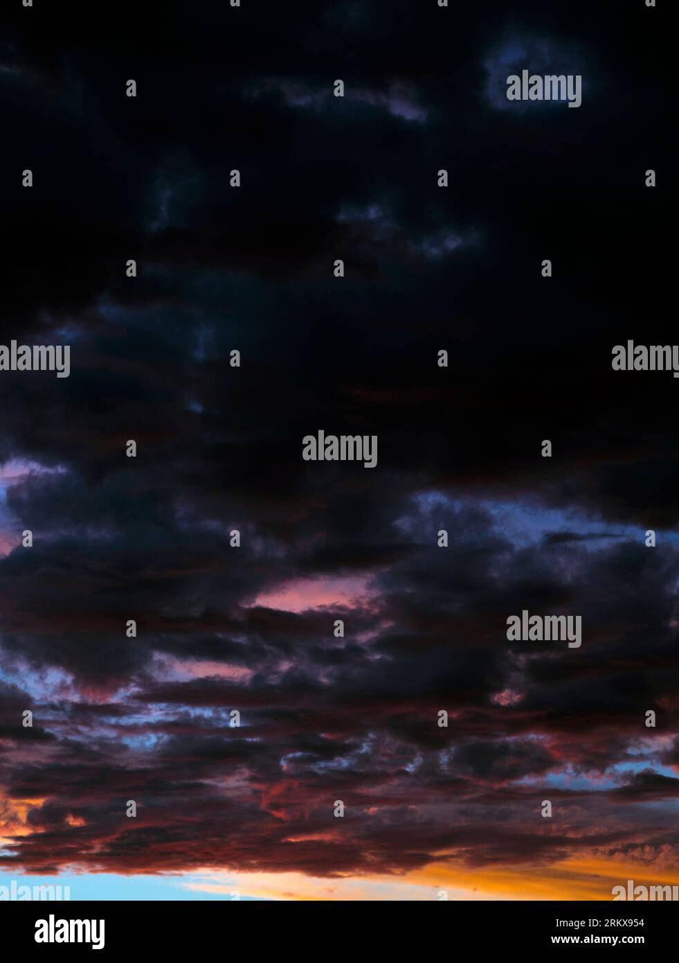 Dramatic stormy clouds in dark sky. Stormy sky background Stock Photo ...