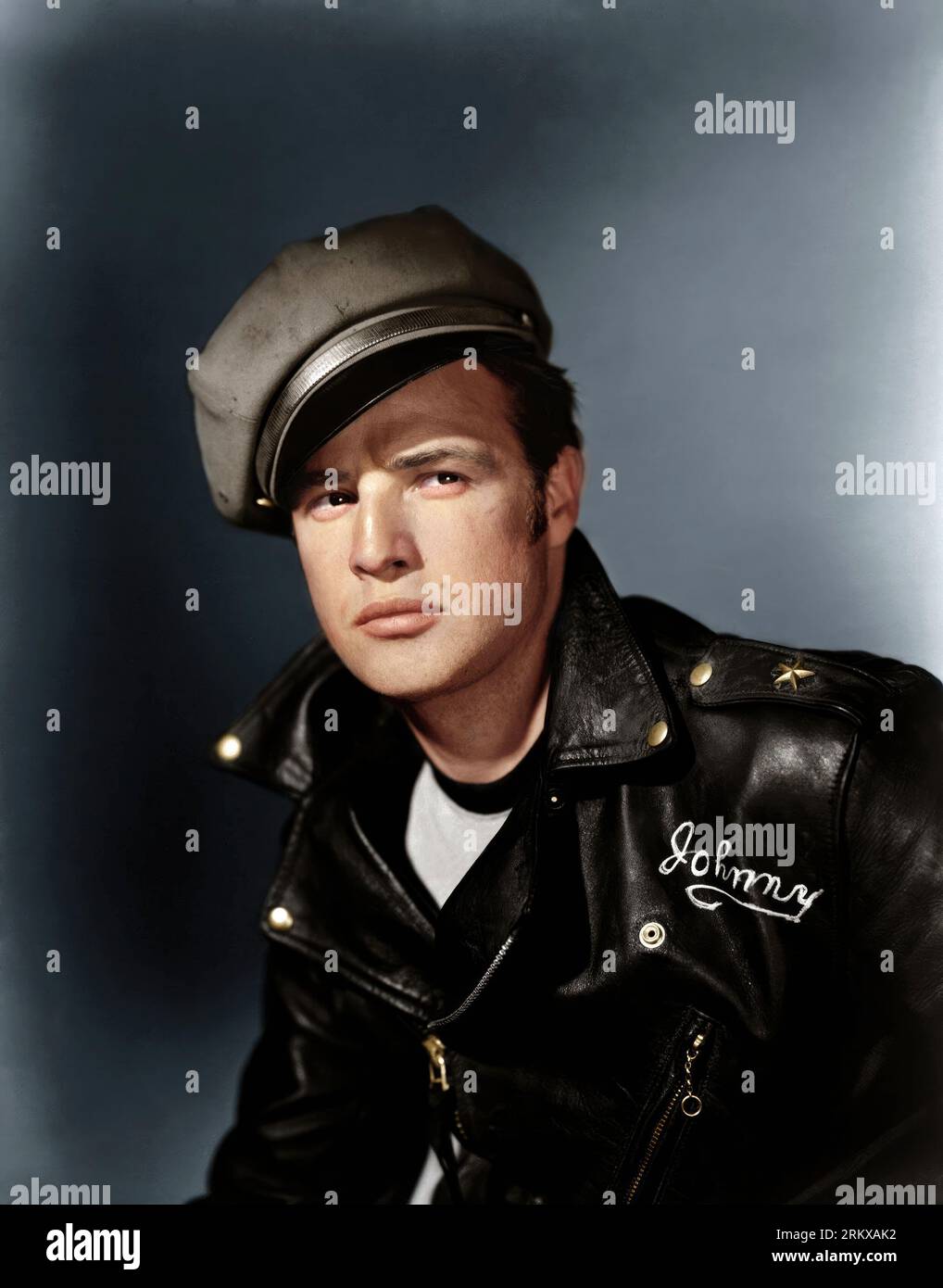 Photo Dédicacée Encadrée Marlon Brando The Wild One - Support 25,4x20,3 Cm