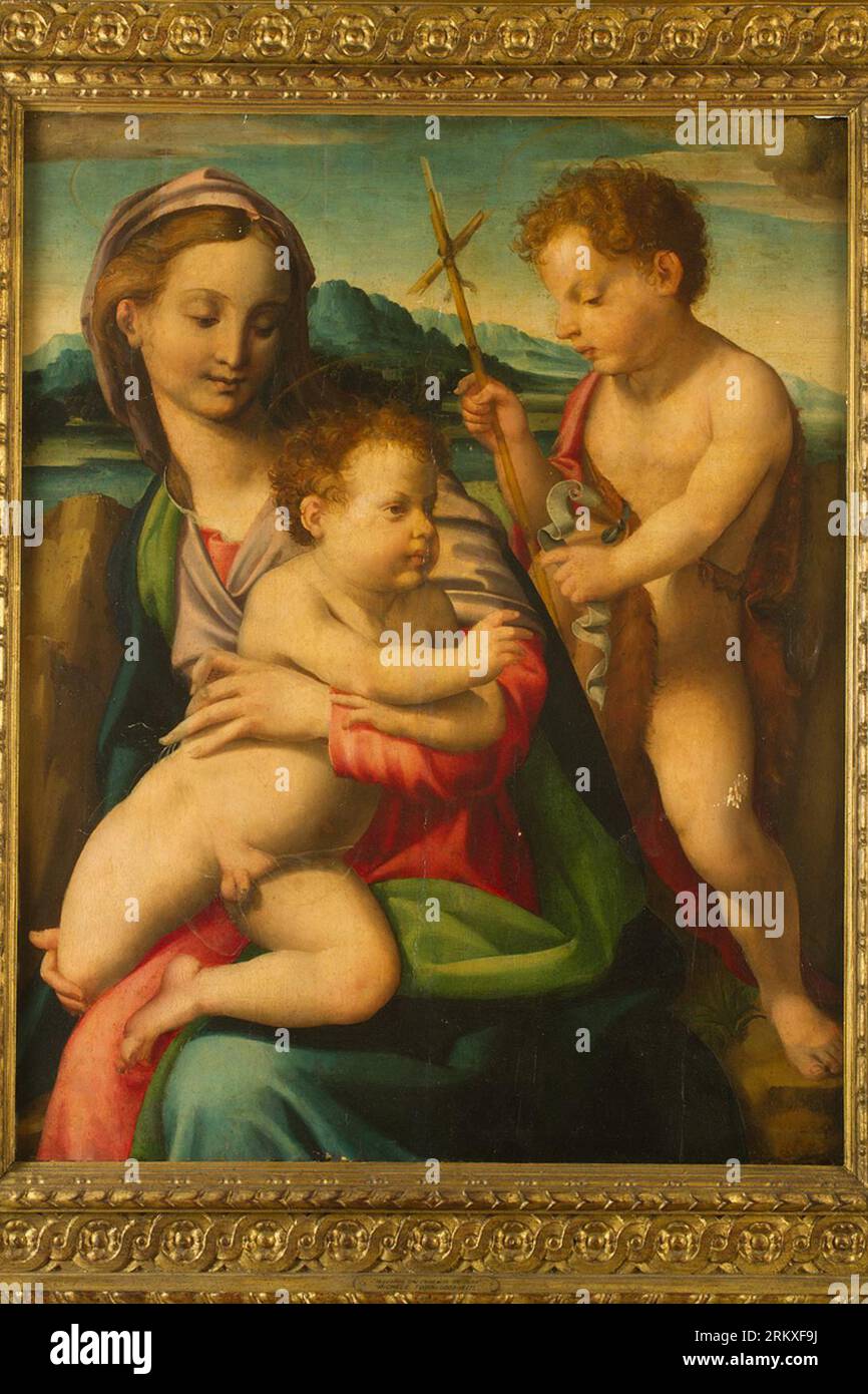 Madonna and Child with Saint John the Baptist circa 1540 by Michele ...