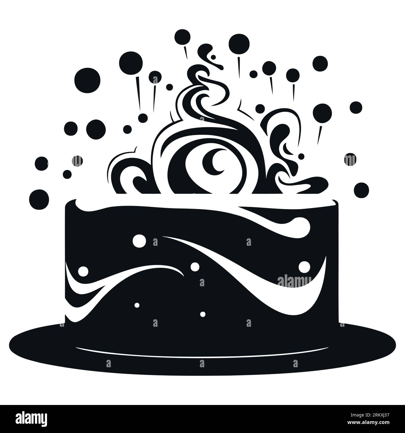 birthday cake icon in trendy flat design Stock Vector Image & Art - Alamy