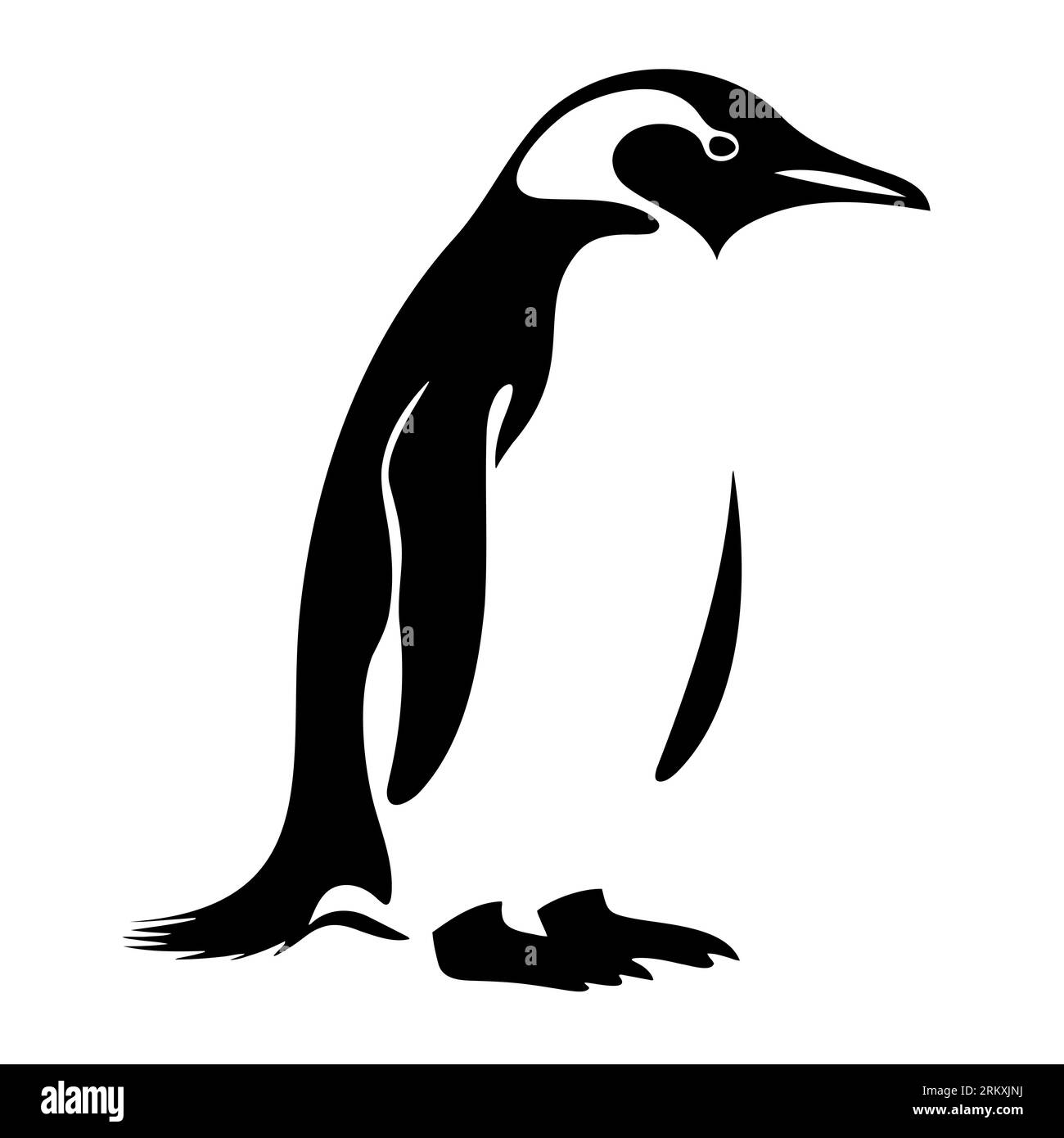 Penguin illustration Black and White Stock Photos & Images Alamy