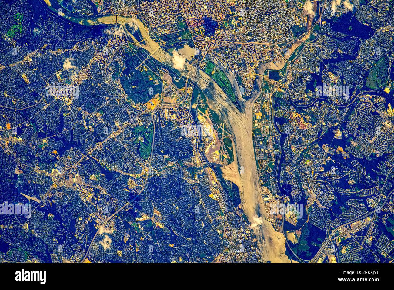 Washington DC, USA. Digital enhancement of an image by NASA. Stock Photo