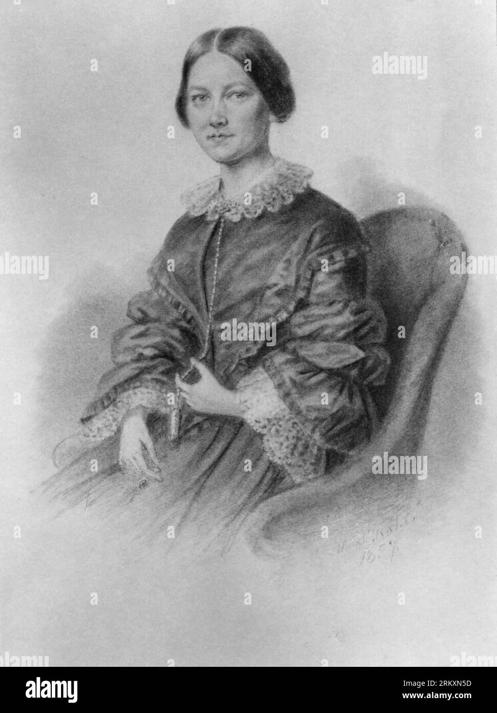 Elisabet Stackelberg (1833-1910), baroness, married to Finnish member of the cabinet Peter Wichman 1857 by Maria Röhl Stock Photo