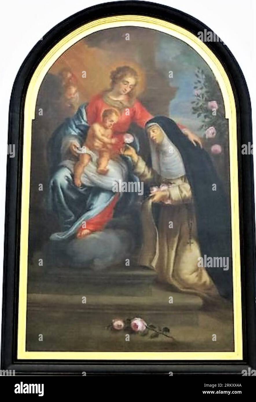 The Virgin and Christ Child with Saint Rose of Lima between 1640 and 1706 by Oswald Onghers Stock Photo