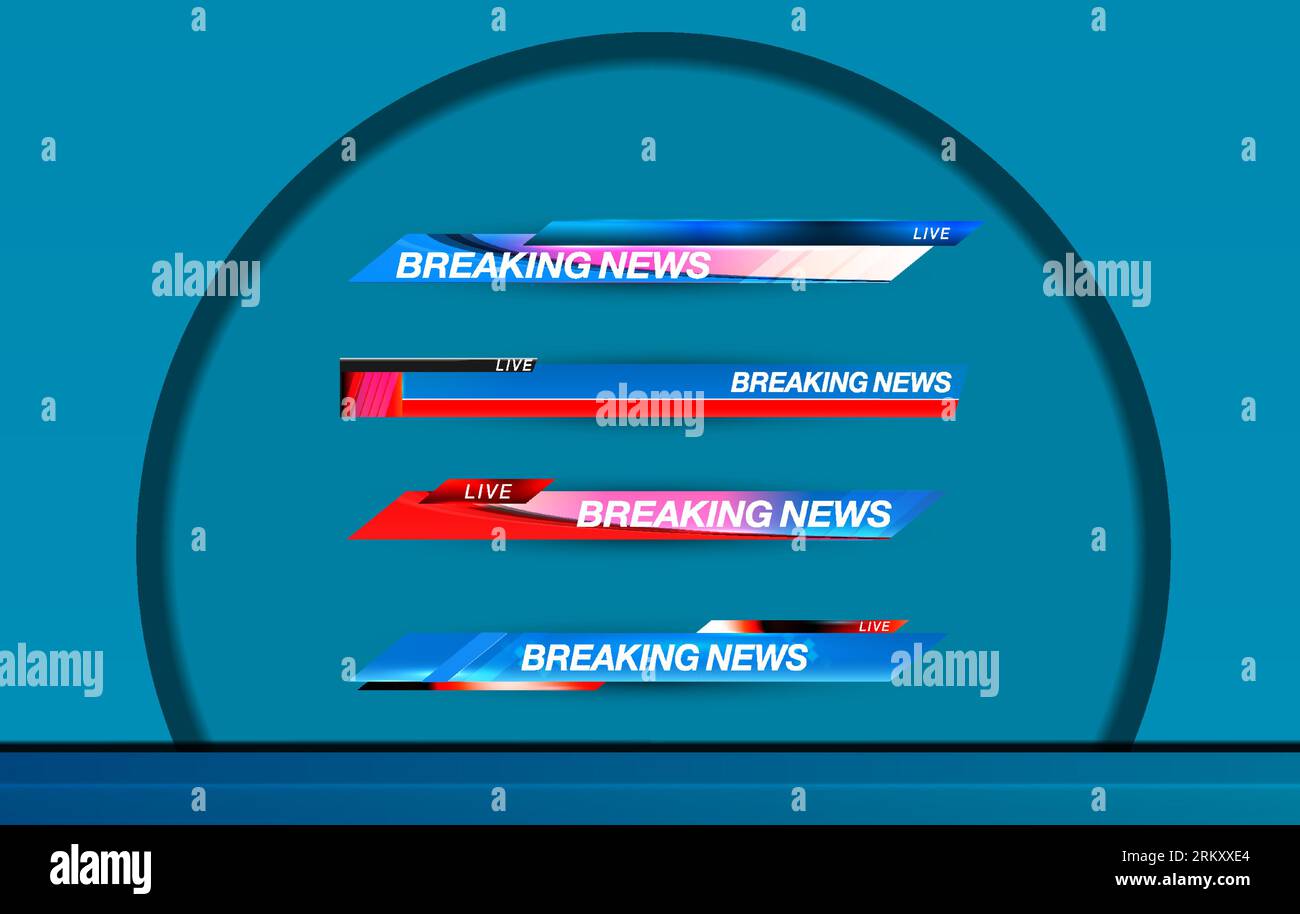 Tv News Bars Set Stock Vector Images Alamy