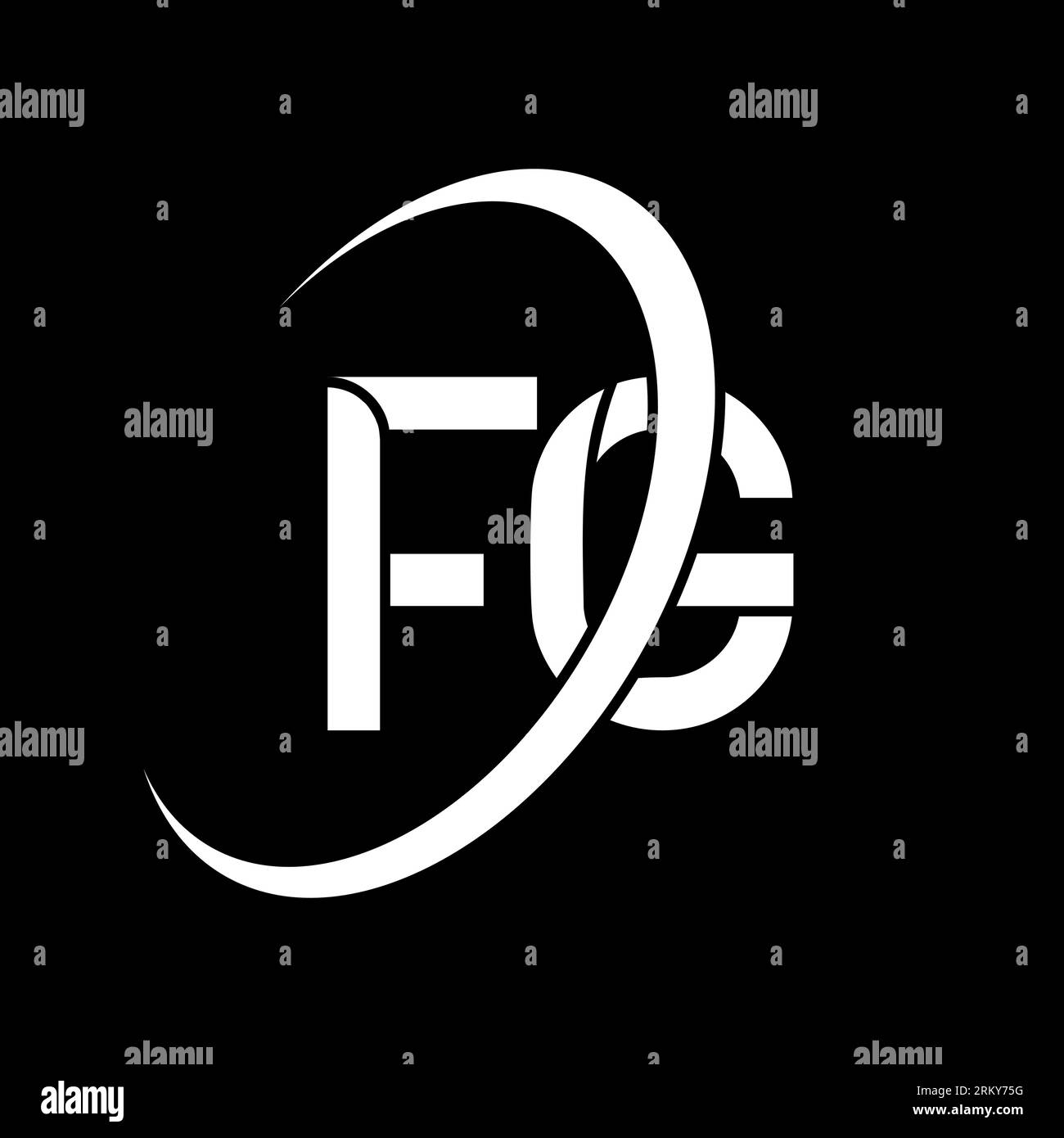 FG logo. F G design. White FG letter. FG/F G letter logo design ...