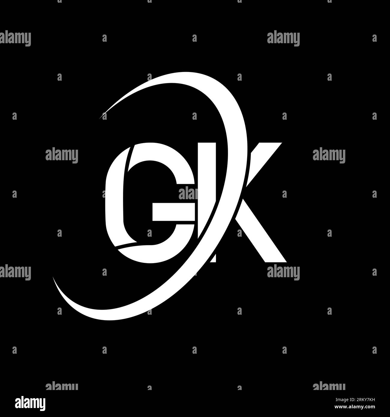 GK logo. G K design. White GK letter. GK/G K letter logo design