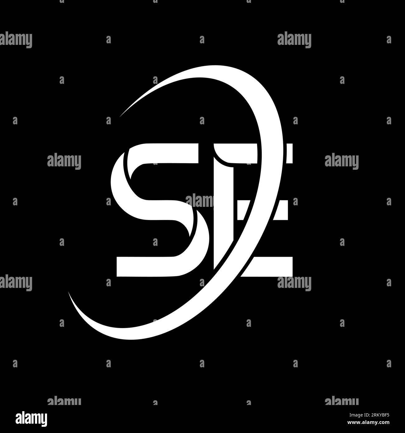 SE logo. S E design. White SE letter. SE/S E letter logo design. Initial letter SE linked circle uppercase monogram logo. Stock Vector
