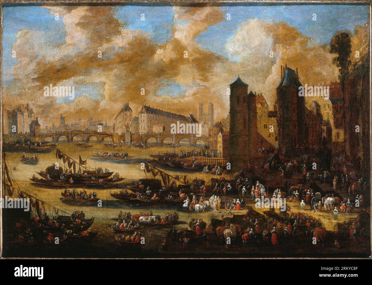 Le Pont-Neuf, la Cité, la Tour et la Porte de Nesle, vers 1650 circa ...