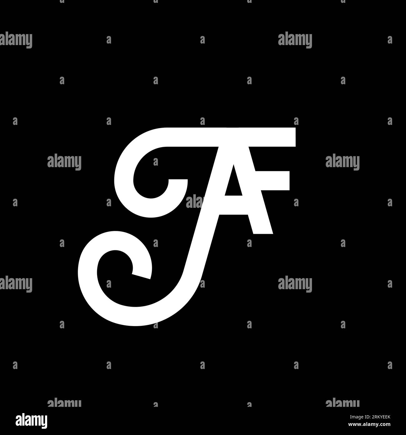 AF Letter Logo Design. Initial letters AF logo icon. Abstract letter AF ...