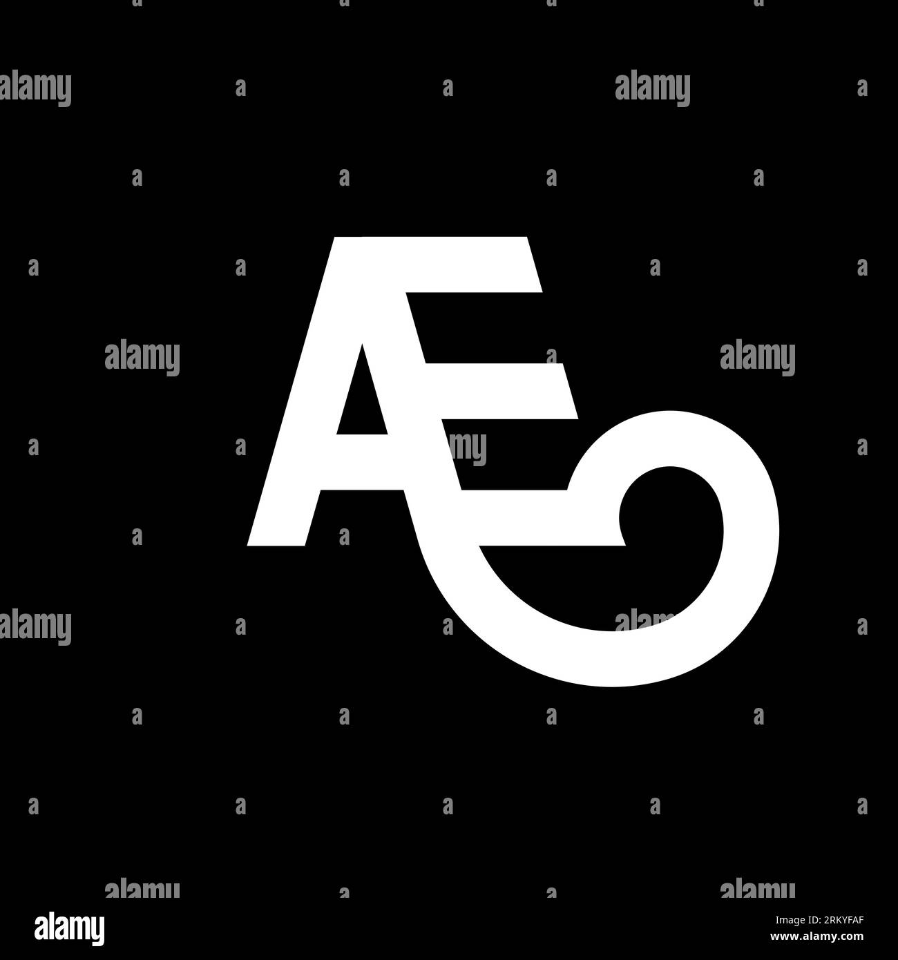 AE letter logo design on black background. AE creative initials letter ...