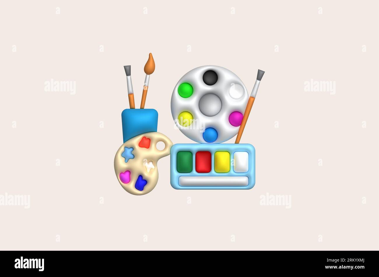 Paint Tray Palette, Stock vector