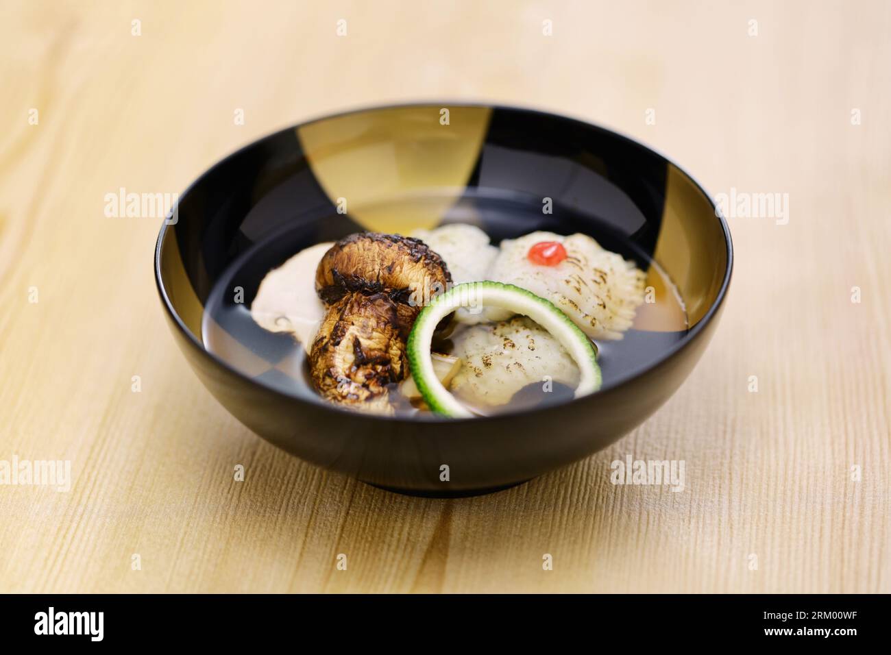 Suimono (Japanese style clear soup) with Matsutake mushroom and Hamo