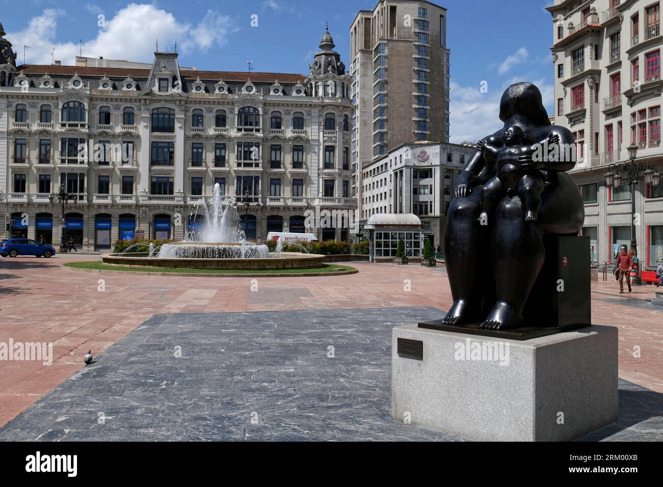 'La Maternidad' de Botero, Plaza La Escandalera,Oviedo, Asturias,Spain,Europe Stock Photo