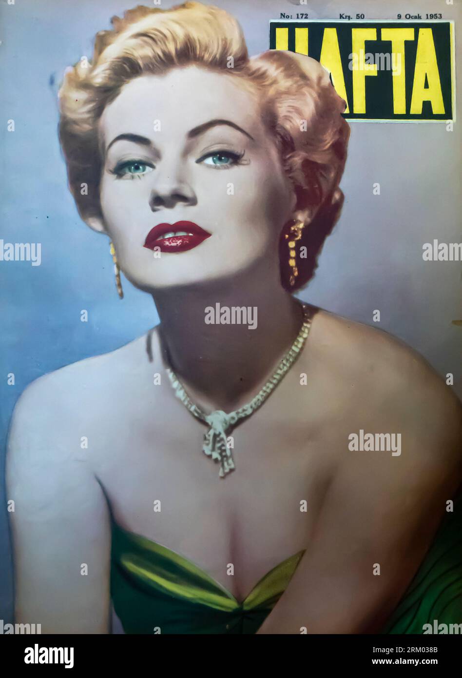 Hafta Turkish lifestyle and film magazine cover January 1953 Stock Photo