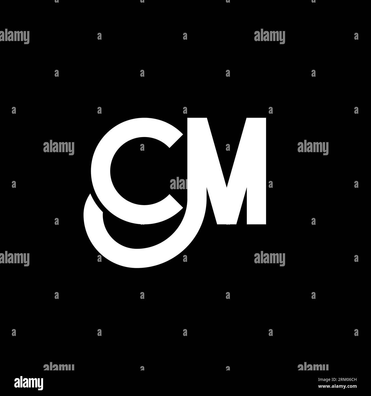 CM letter logo design on black background. CM creative initials letter logo concept. cm letter design. CM white letter design on black background. C M Stock Vector