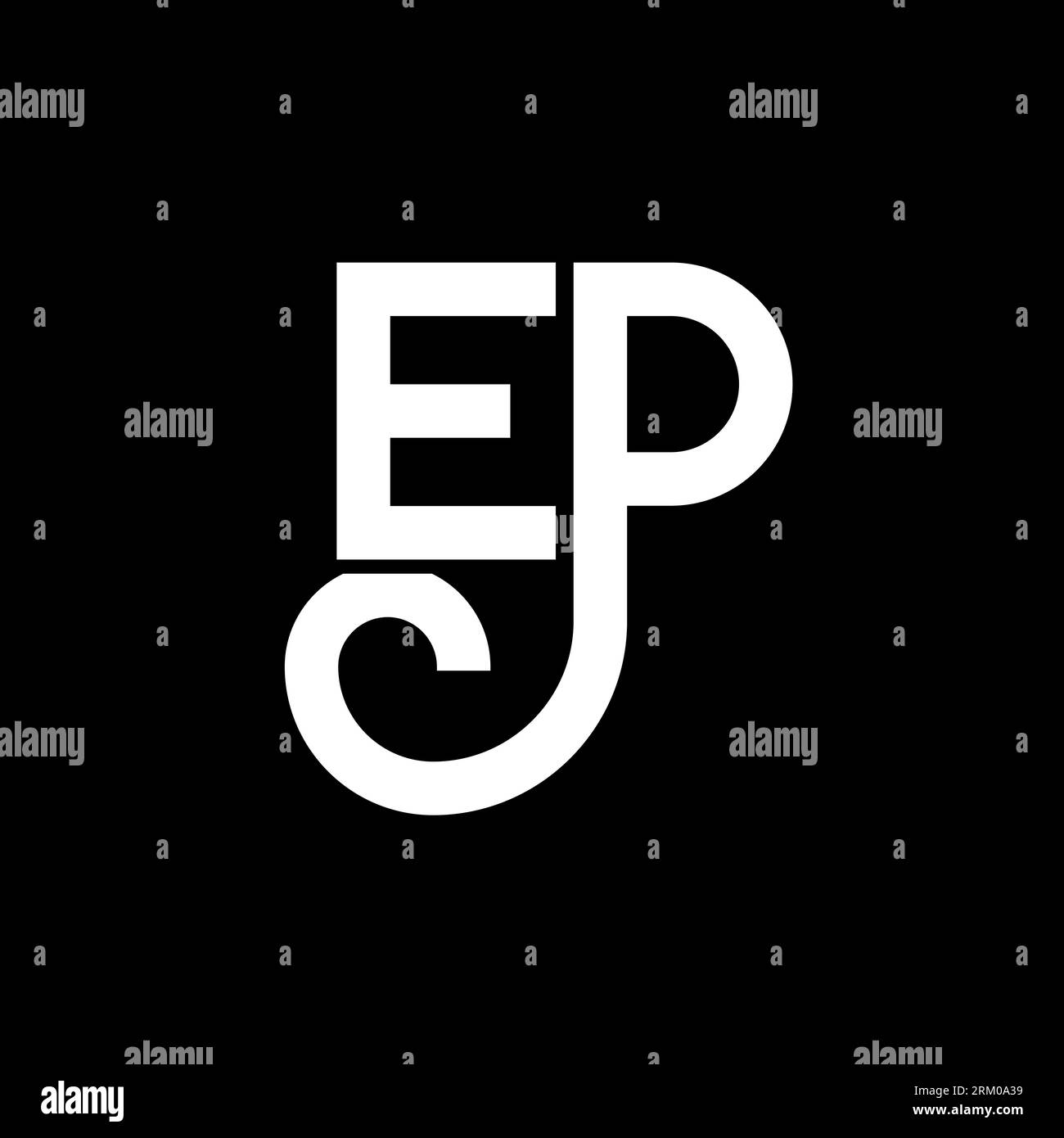EP letter logo design on black background. EP creative initials letter ...