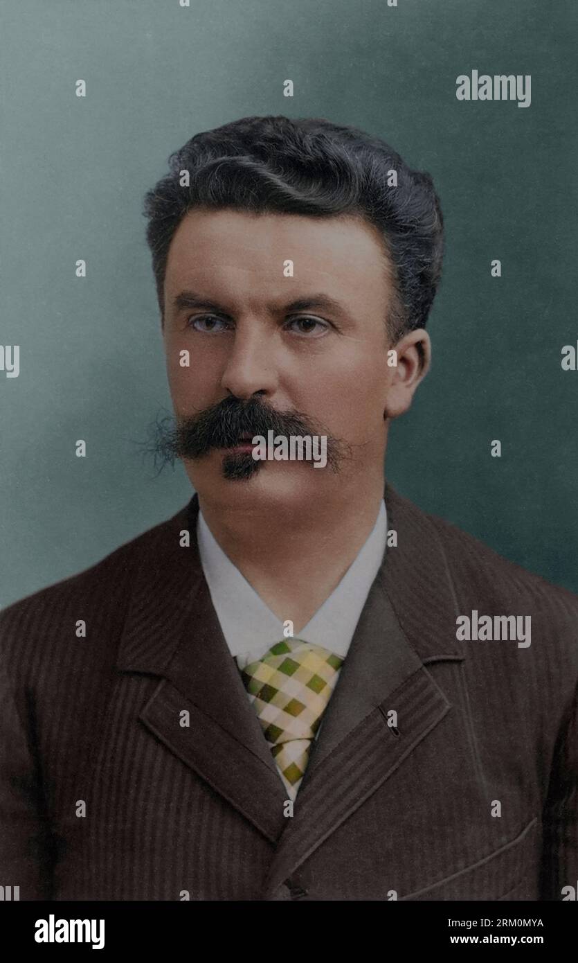 Guy de Maupassant by Nadar. Circa 1888 Stock Photo Alamy