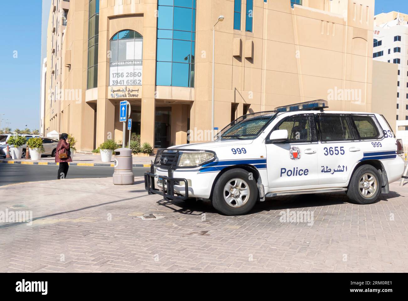 Police car in Bahrain. Bahraini police car Stock Photo Alamy