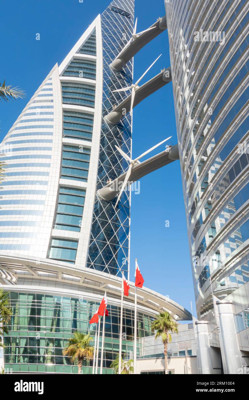 Bahrain World Trade Center, landmark tower in Bahrain Stock Photo