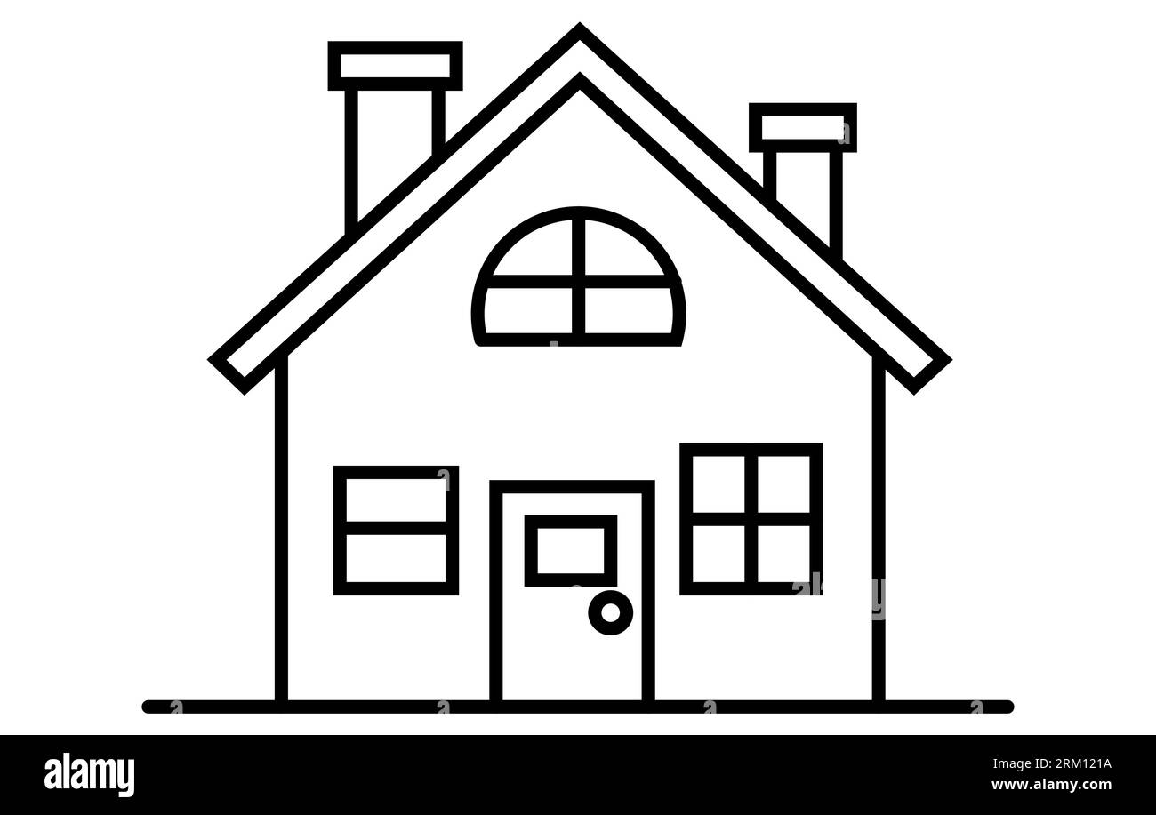 Set line icons of houses , Various Outline Small and tiny houses