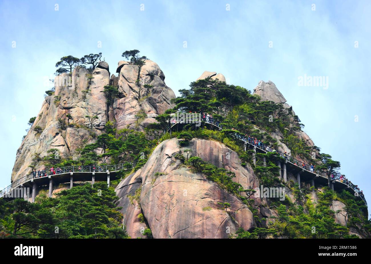 SHANGRAO, April 13, 2013 -- Photo taken on April 13, 2013 shows the scenery  of the Sanqing Mountain in Shangrao City, east China s Jiangxi Province.  The Sanqing Mountain is a renowned