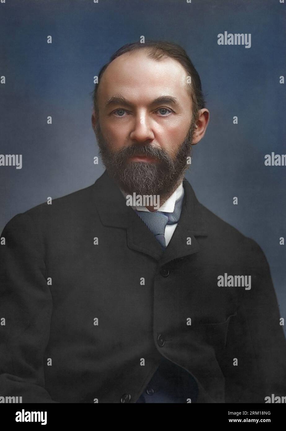 Portrait of Thomas Hardy, 1889. Woodburytype Stock Photo