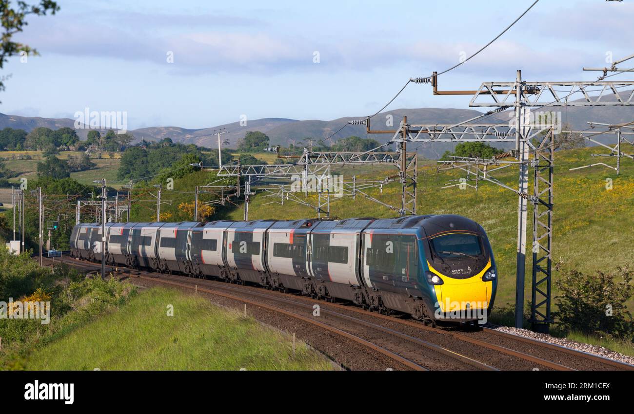 Avanti West Coast Alstom Pendolino train on the west coast mainline in ...