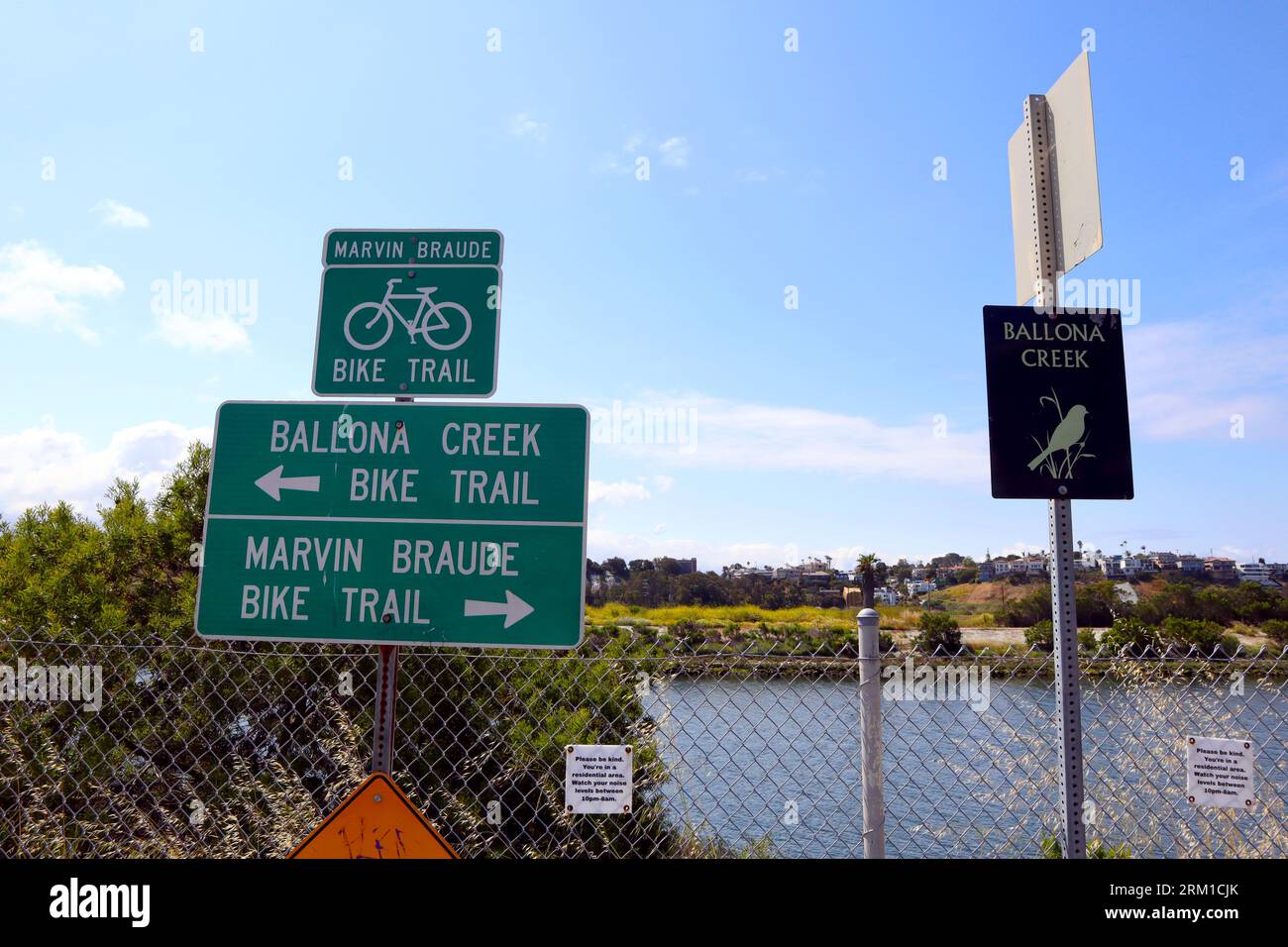 Marina del Rey (Los Angeles), California: BALLONA CREEK sign, Ballona ...