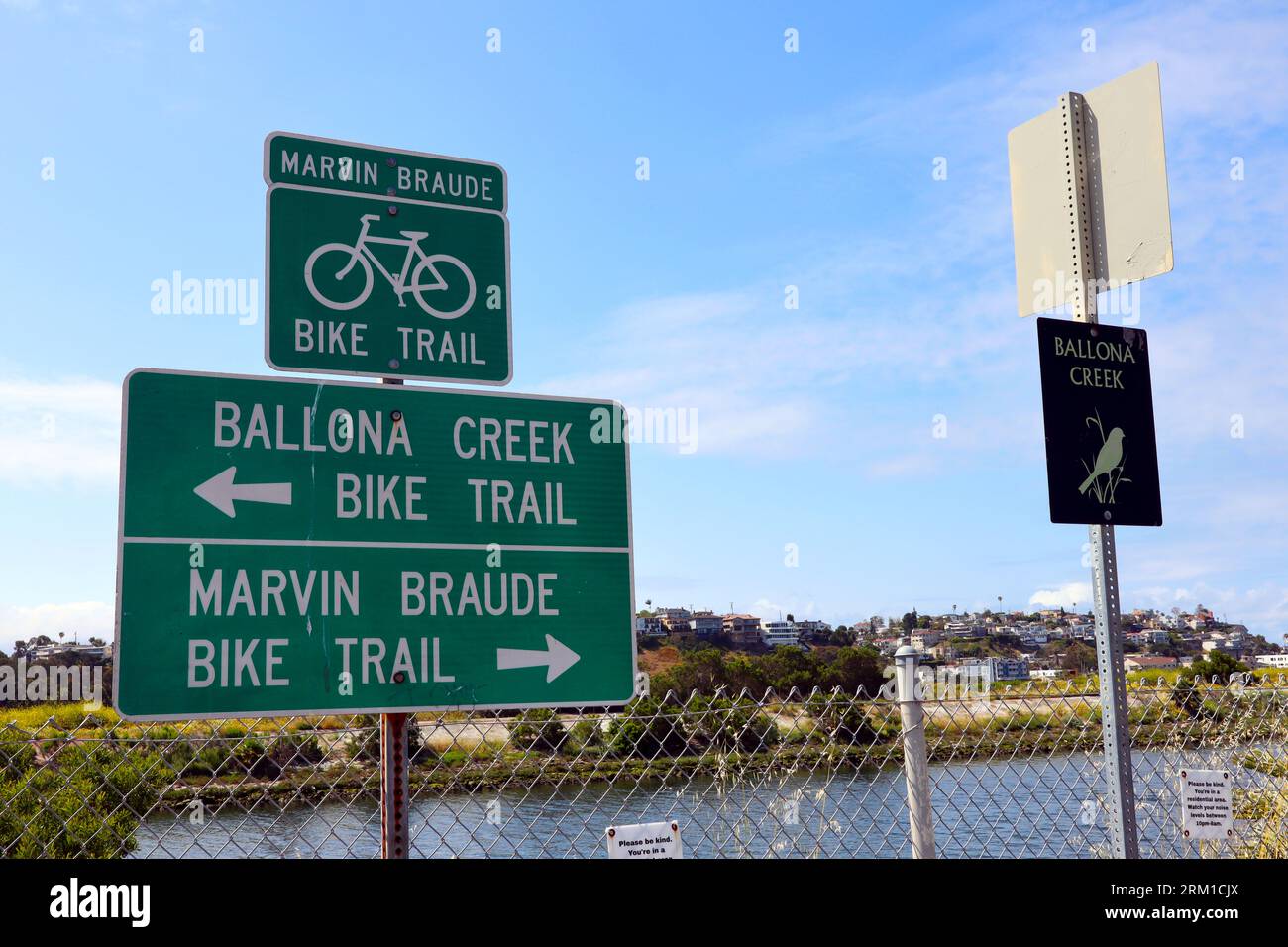 Marina del Rey (Los Angeles), California: BALLONA CREEK sign, Ballona ...