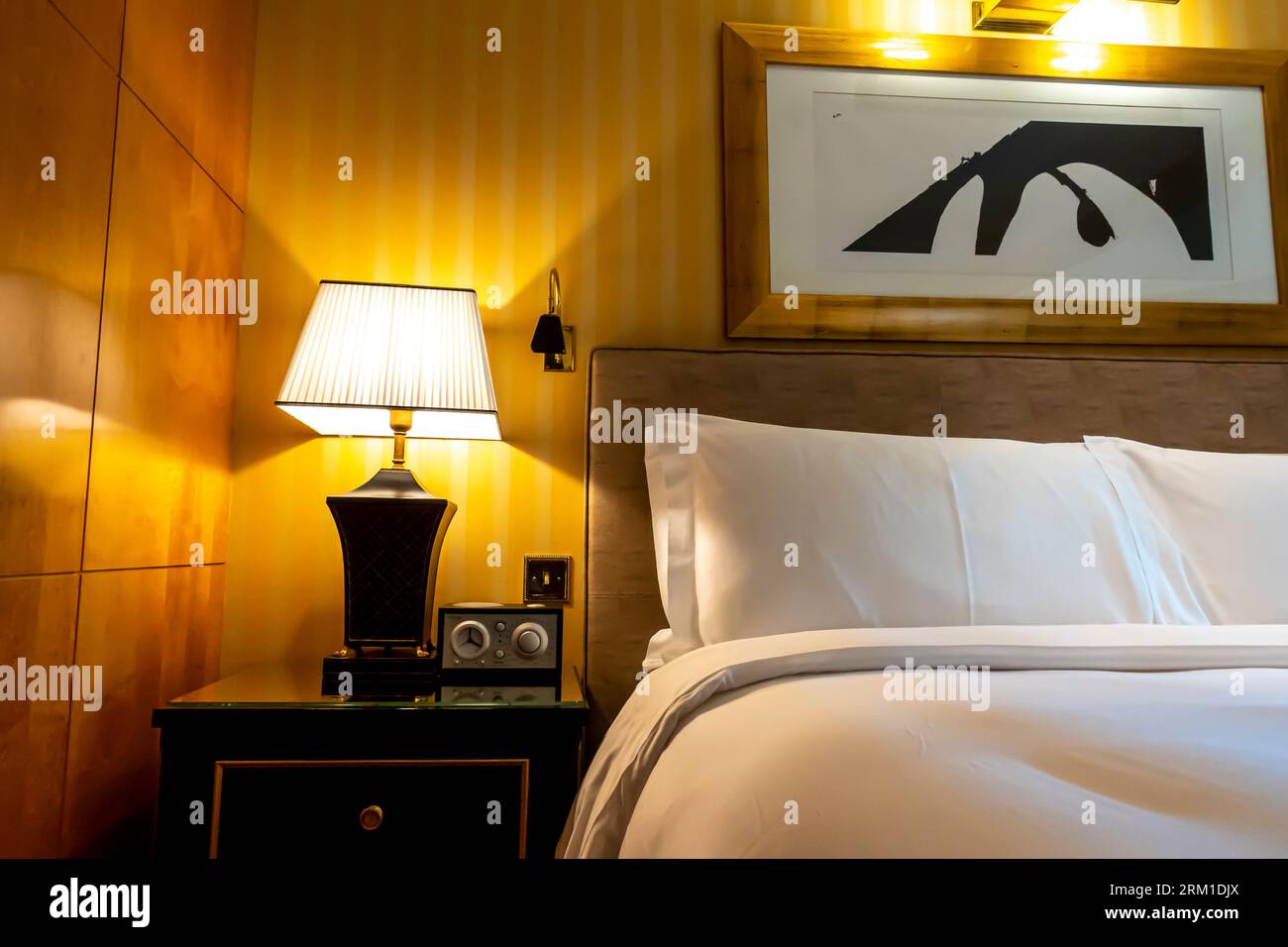 Deluxe guest room in Ritz-Carlton hotel Bahrain Stock Photo