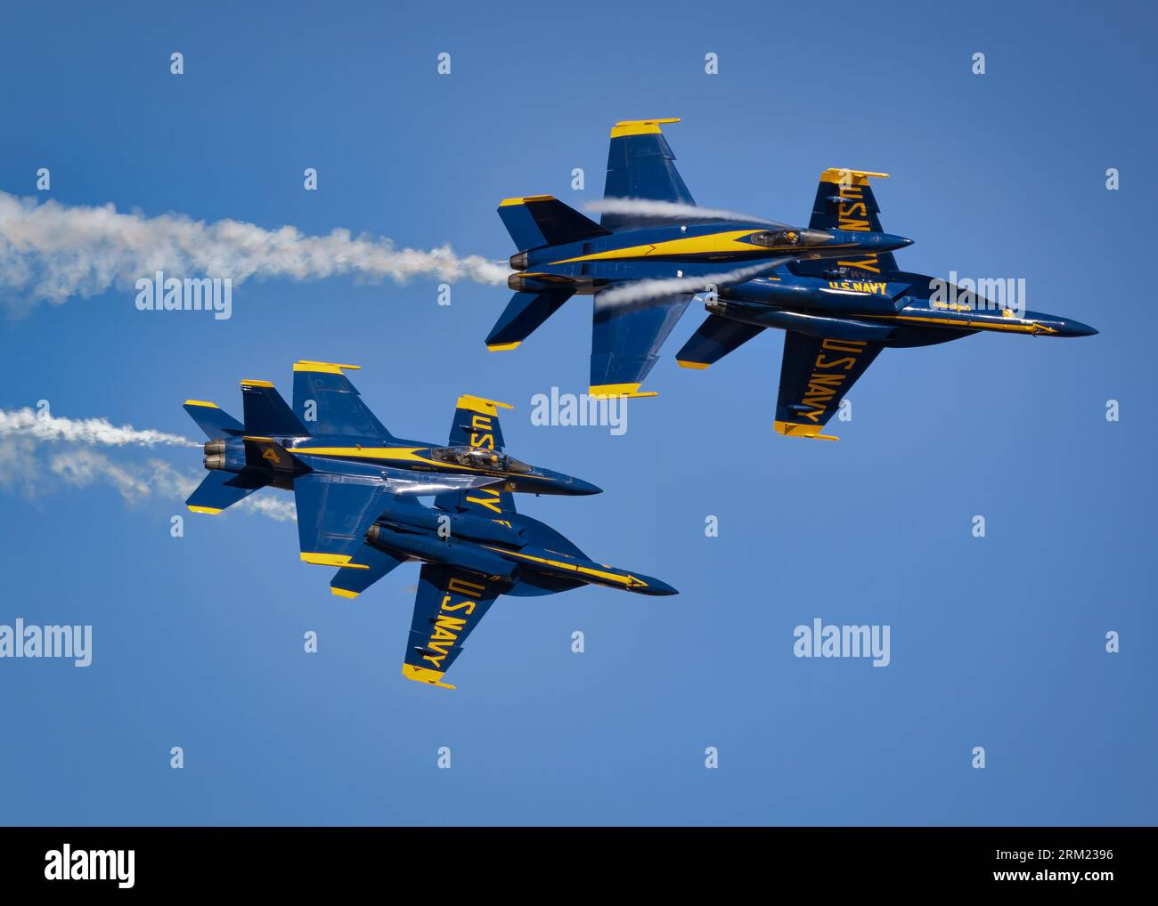 The US Navy Blue Angels perform at the 2022 Miramar Airshow in San