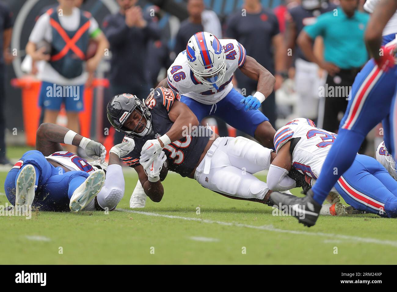 Buffalo Bills safety Damar Hamlin (3) during an NFL football preseason game  against the Chicago Bears, Saturday, Aug. 26, 2023, in Chicago. (AP  Photo/Melissa Tamez Stock Photo - Alamy