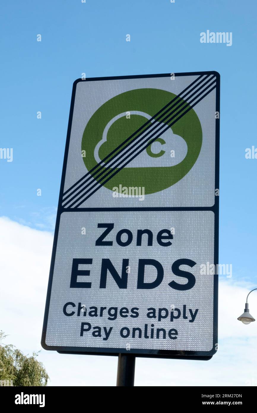 Clean Air Zone signs in Bath Somerset UK Stock Photo Alamy