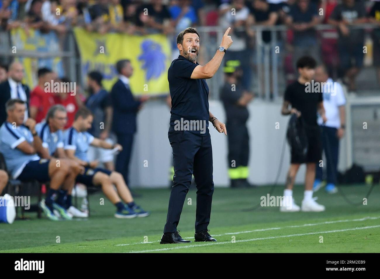 Bergamo, Italy. 19th Feb, 2023. Italy, Bergamo, feb 23 2023: Lorenzo  Colombo (Lecce striker) pressing in front court in the second half during  soccer game ATALANTA vs LECCE, Serie A Tim 2022-2023