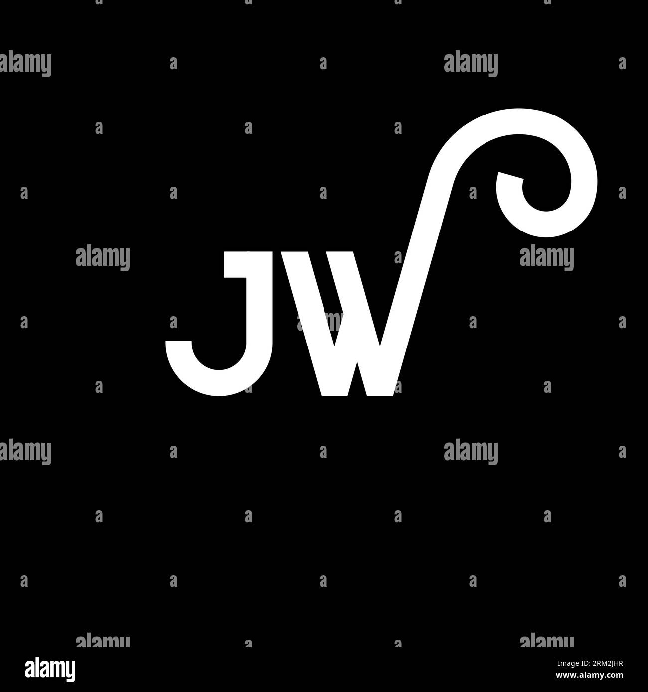 Jw Letter Logo Design On Black Background Jw Creative Initials Letter Logo Concept Jw Letter