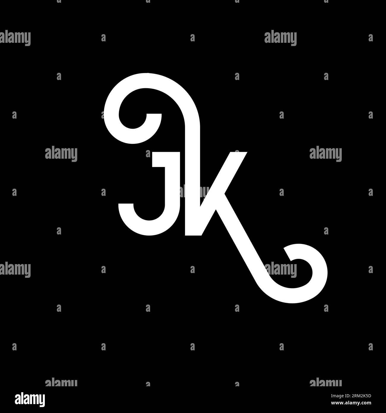 Jk Letter Logo Design On Black Background Jk Creative Initials Letter Logo Concept Jk Letter