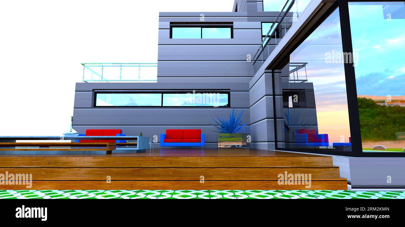 Stylish sectional sofa hi-res stock photography and images - Alamy