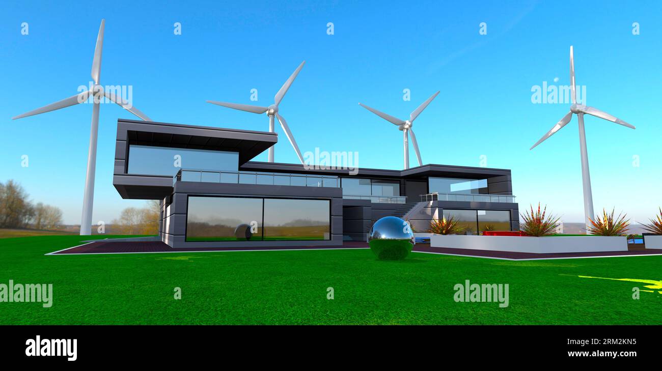 Energieeffizientes Heimsteuerungssystem. Anwendung, die verschiedene  Einstellungen und einen Wohnplan anzeigt Stockfotografie - Alamy
